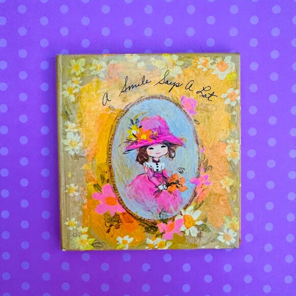 Vintage 1970s Friendship Book "A Smile Says A Lot" American Greetings Tiny Book - Picture 1 of 11